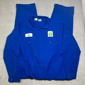 Workrite Nomex IIIA FR Coveralls Men's 60L Arc Flash ATPV 5.7 NFPA 2112 BP Patch